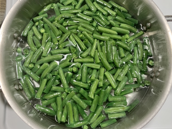 Blanching the Green Beans