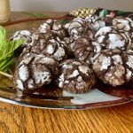 Chocolate Pretzel Crinkle Cookies for Santa