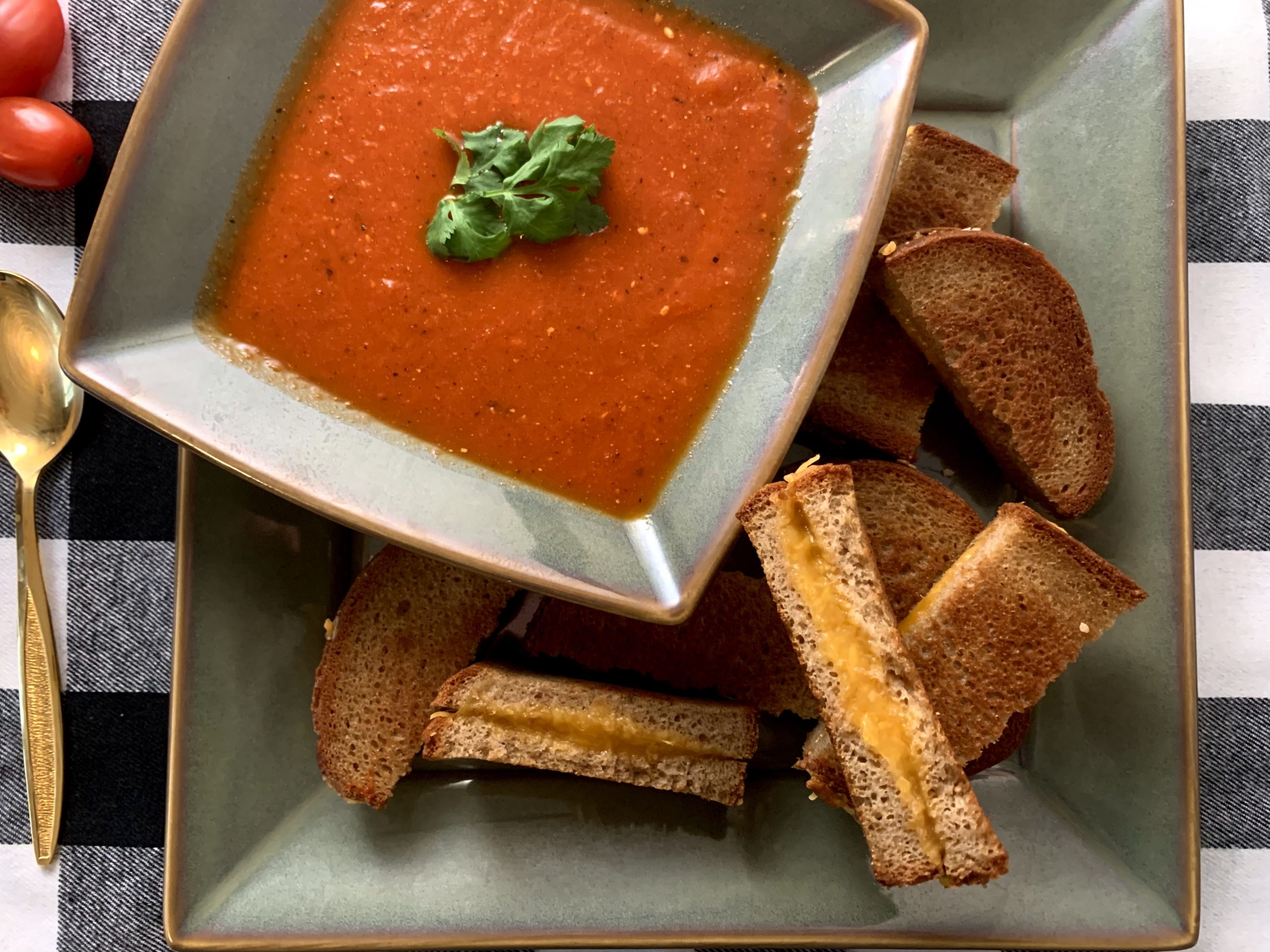 Grilled Cheese Dippers with Tomato Soup
