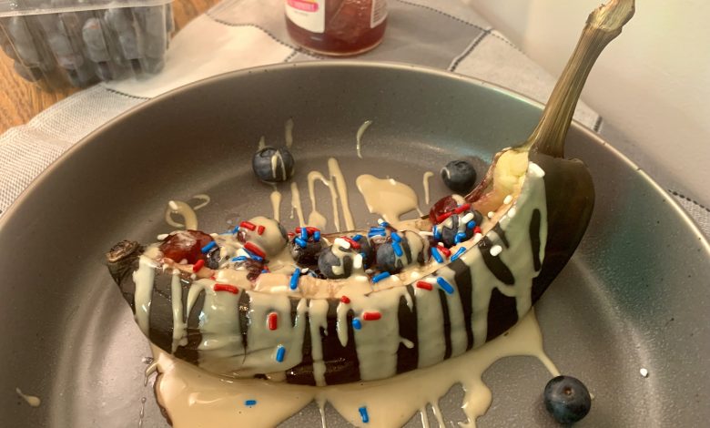Red, White, and Blue Banana Boats (w/ Campfire Option!)