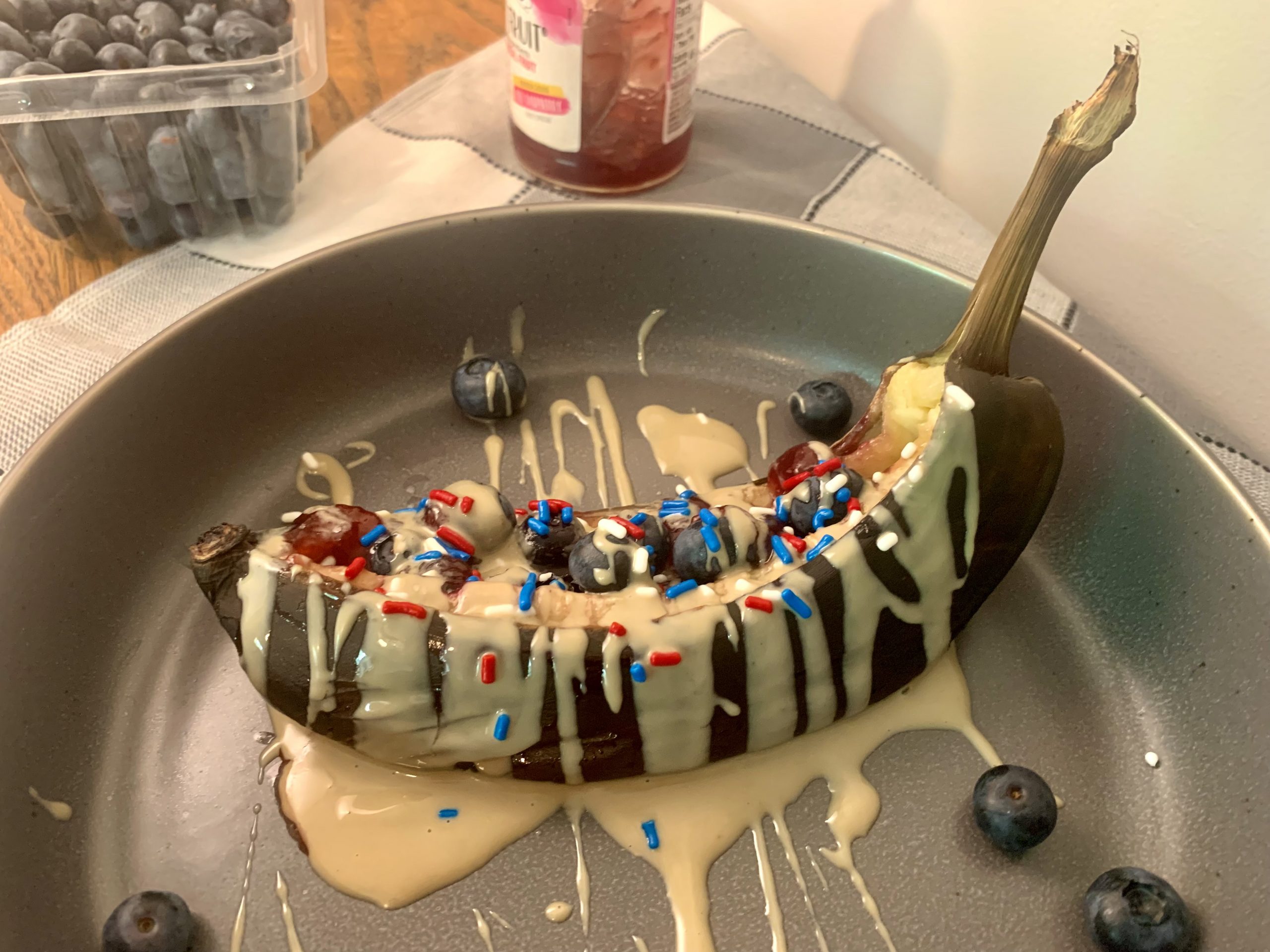Red, White, and Blue Banana Boats (w/ Campfire Option!)