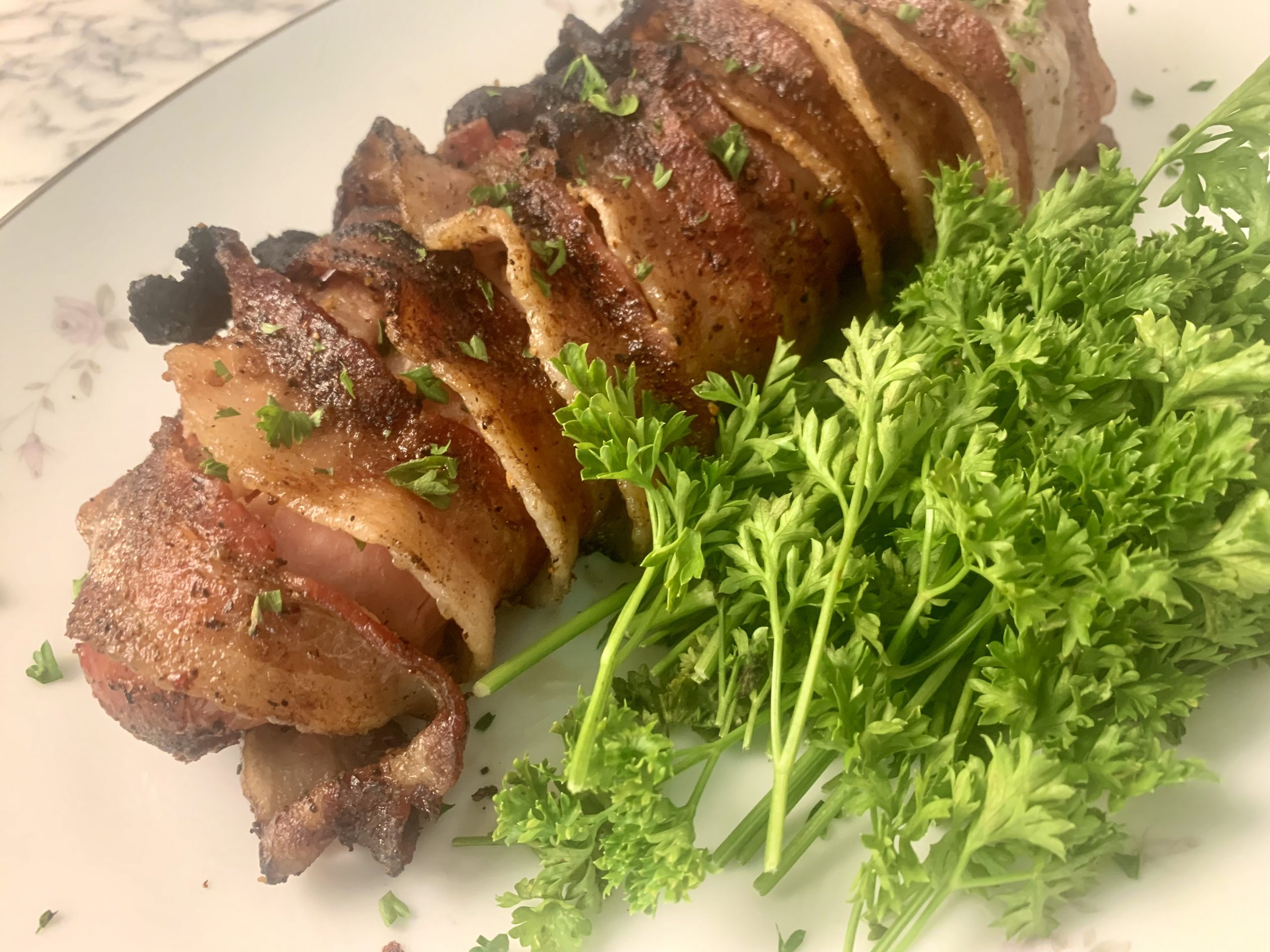 Bacon-Wrapped Grilled Pork Loin
