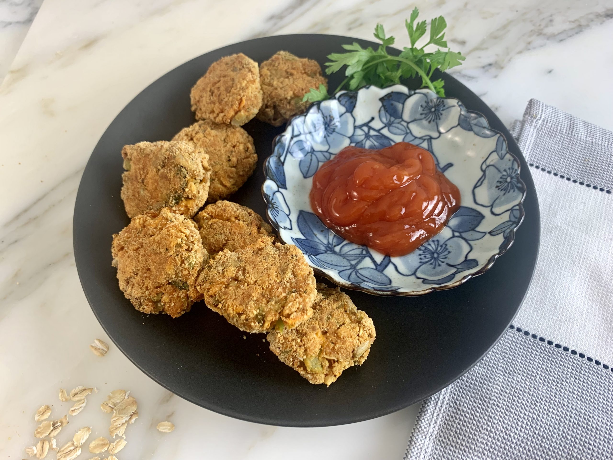 Baked Tofu Veggie Nuggets